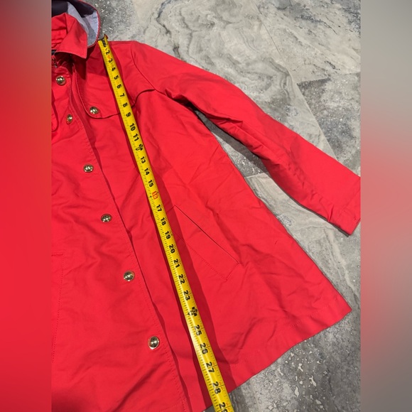 Tommy Hilfiger Vibrant Coral Trench Coat - Picture 9 of 9